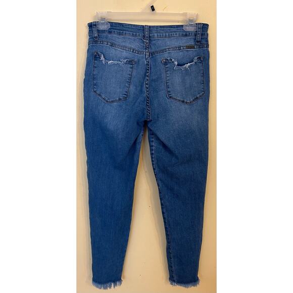 Kancan high rise distressed raw hem boyfriend jeans size 9/28 - Picture 2 of 3
